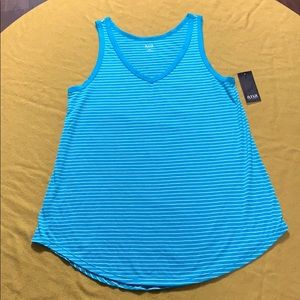 NWT A.n.a Blue Striped Tank Top